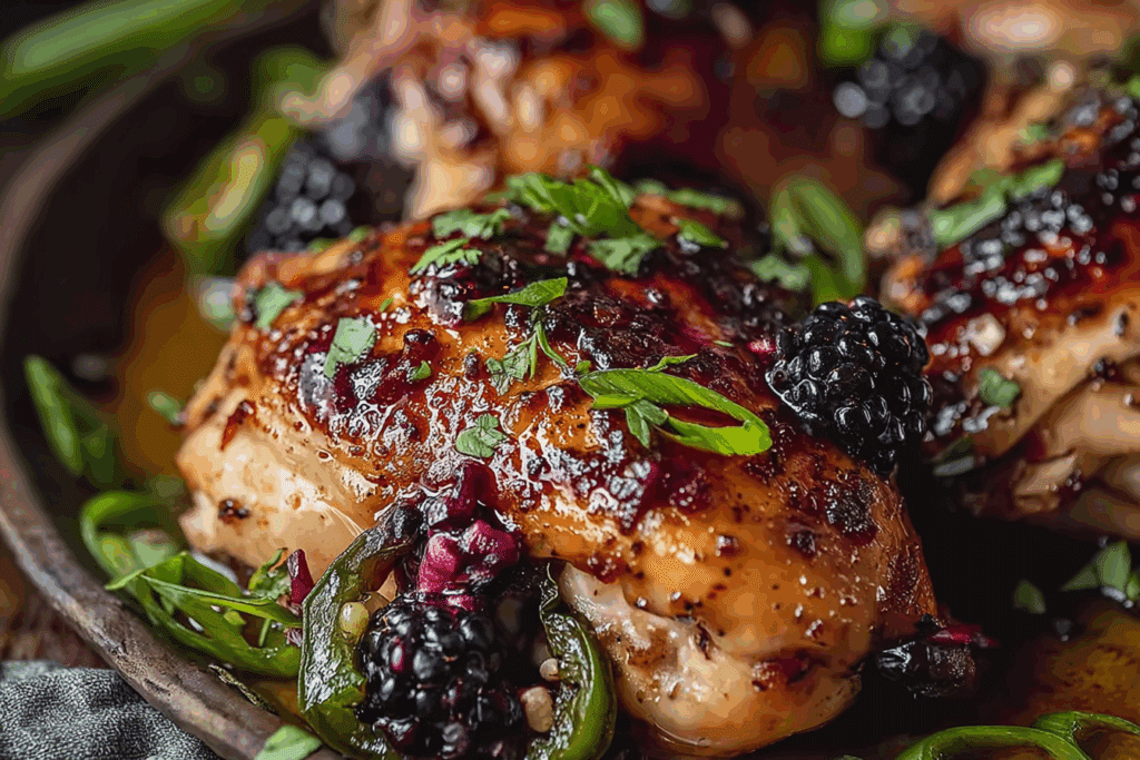 Blackberry Jalapeño Stuffed Chicken