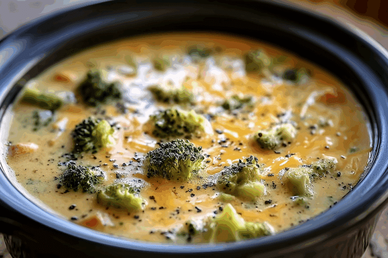 Crock Pot Broccoli Cheese Soup
