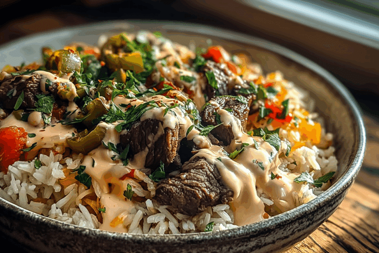 Steak and Queso Rice