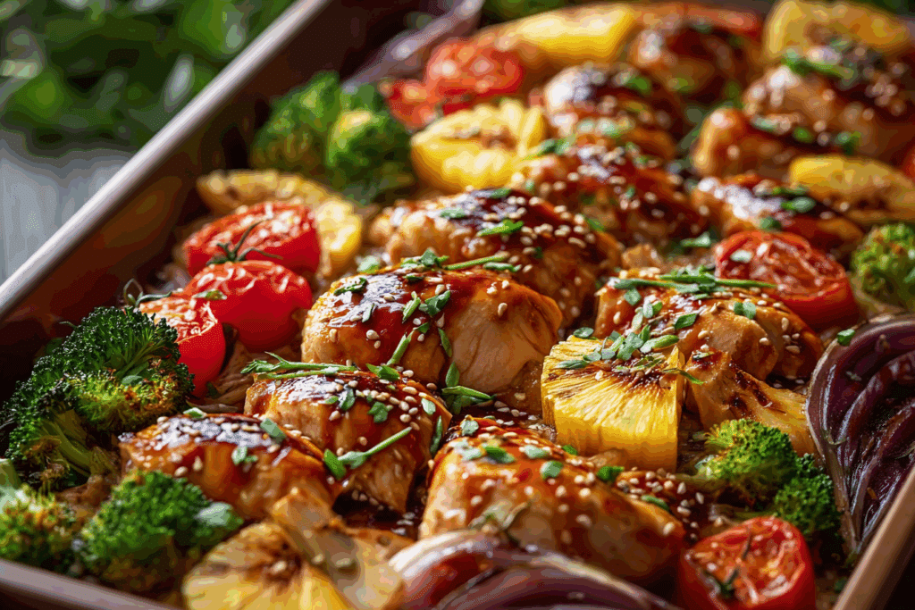 Hawaiian Chicken Sheet Pan
