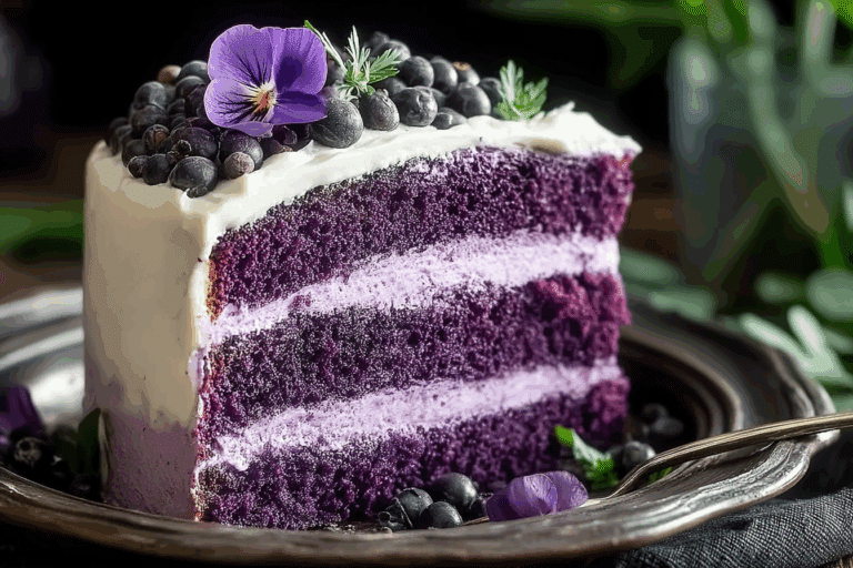 Purple Velvet Cake with Cream Cheese Frosting