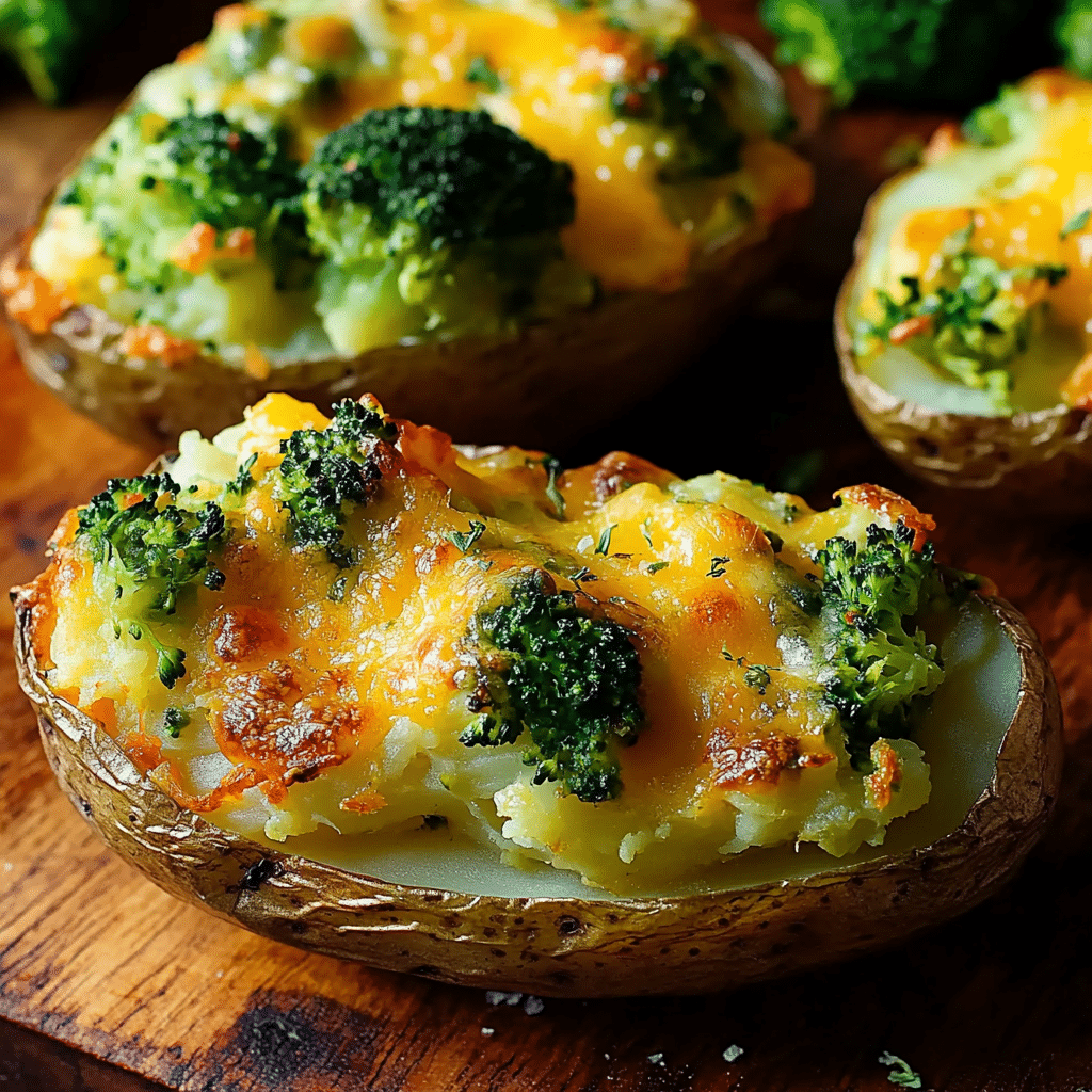 Cheesy Broccoli Twice-Baked Potatoes