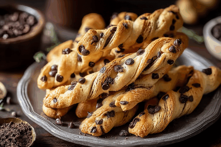 CHOCOLATE CHIP COOKIE DOUGH TWISTS