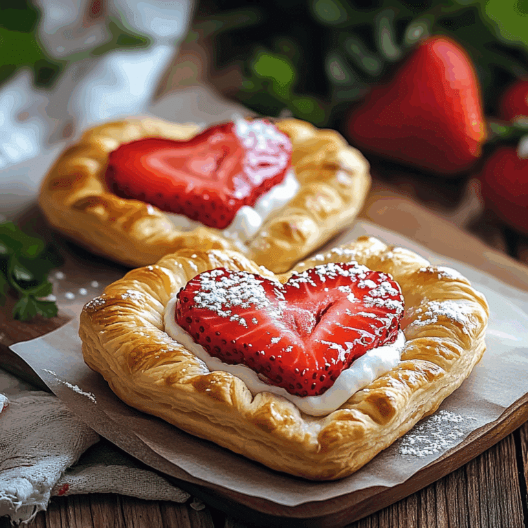 Strawberry Puff Pastry Hearts