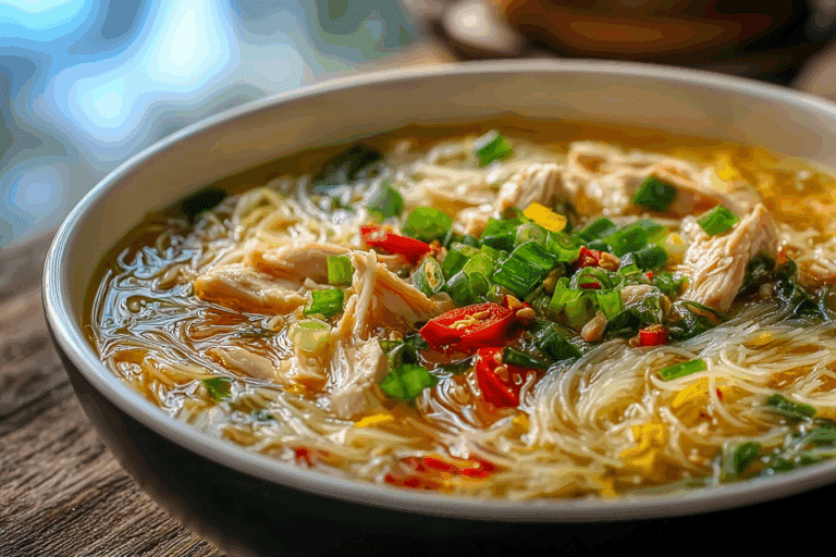 Cozy Chicken Vermicelli Soup Delight