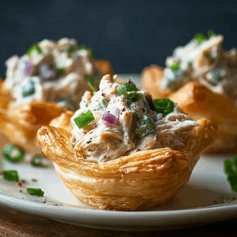 Chicken Salad in Puff Pastry Cups