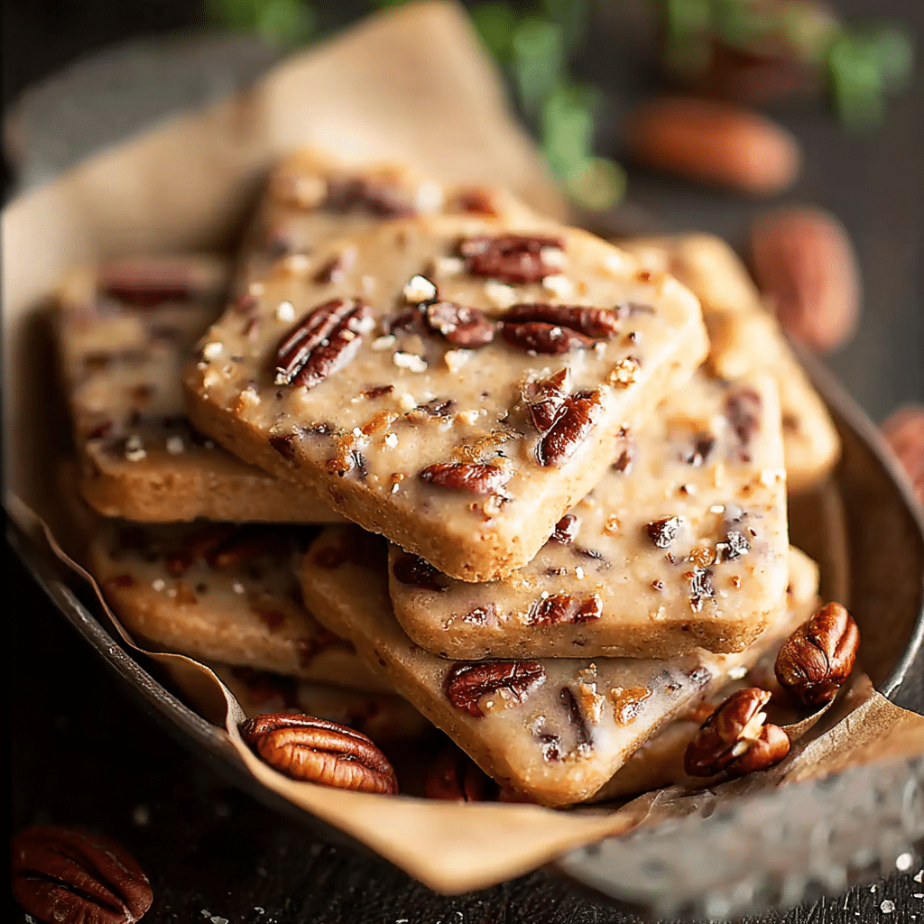 Toffee Pecan Shortbread Cookies