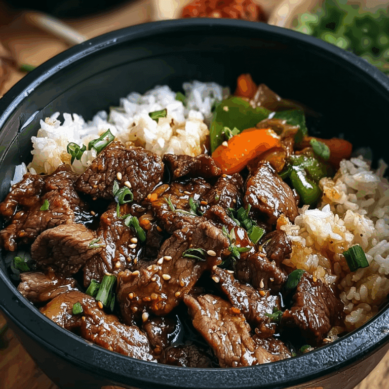 High Protein Beijing Beef Rice Bowls