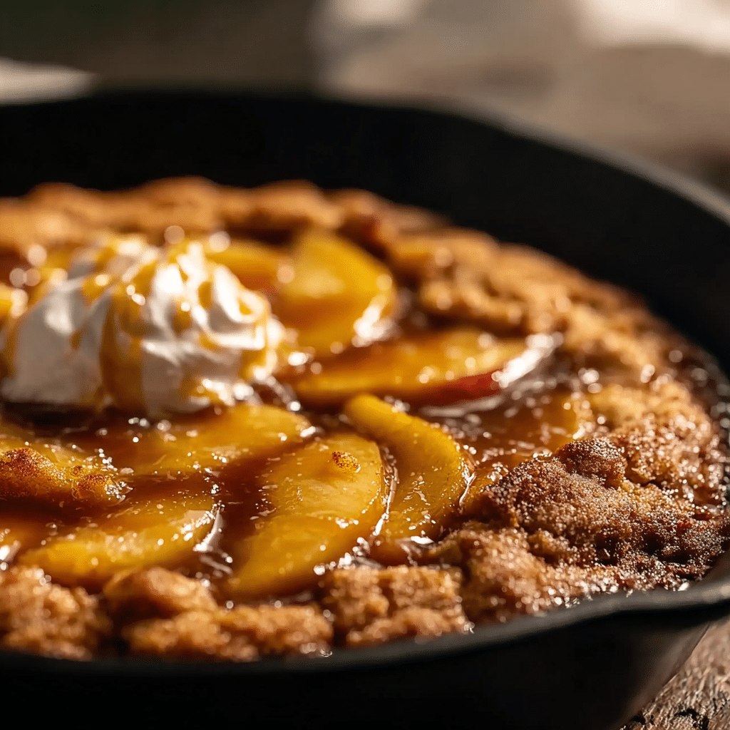 Caramel Apple Skillet Cookie
