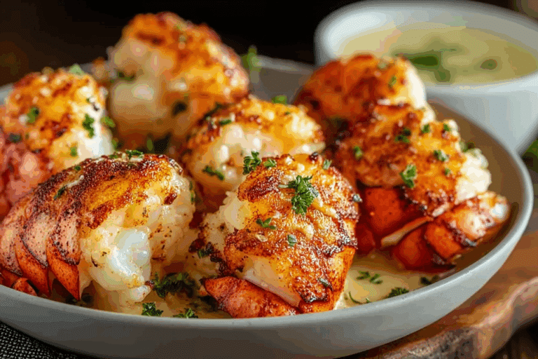 Lobster Bites with Garlic Butter Sauce