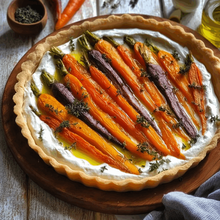 Heirloom Carrot and Whipped Ricotta Tart