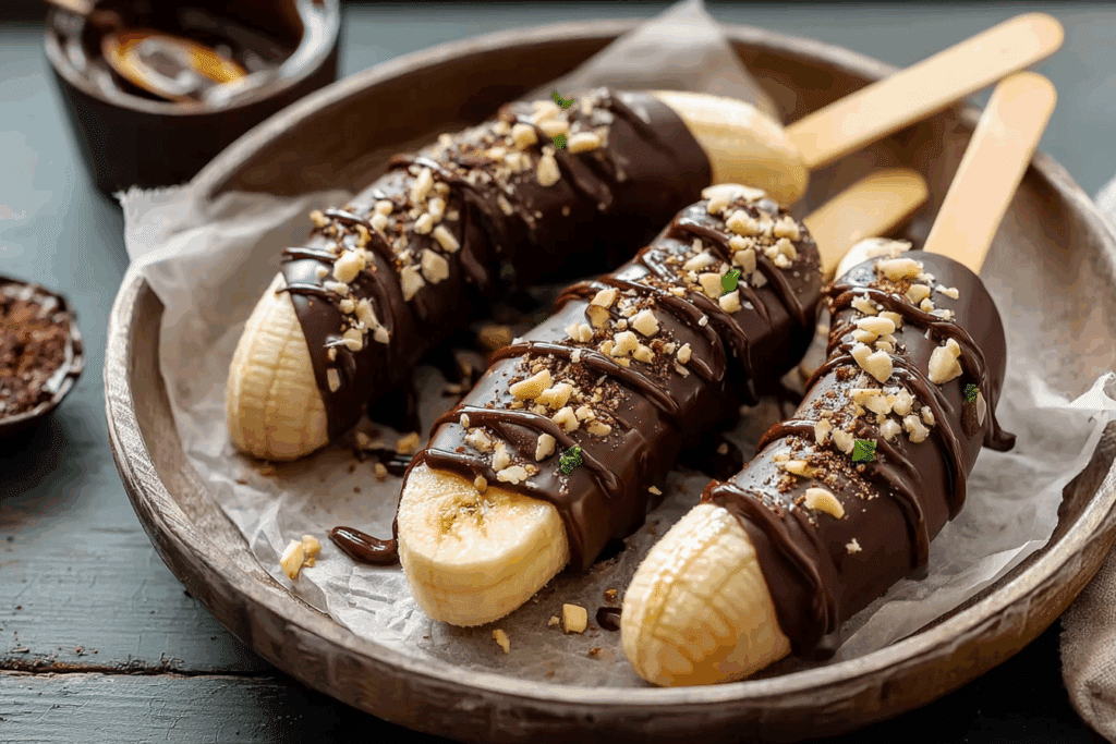 Frozen Chocolate Covered Bananas