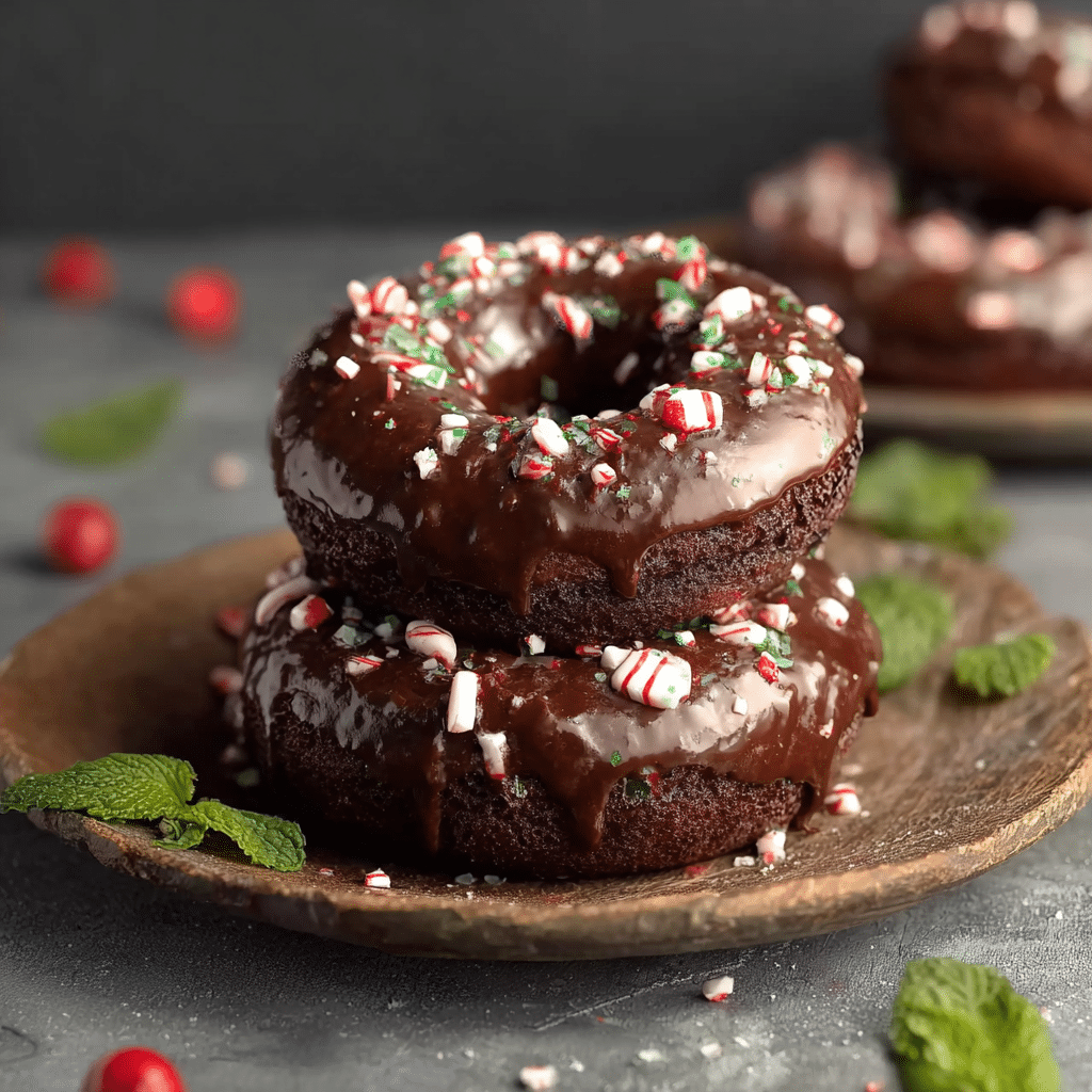 Chocolate Peppermint Donuts