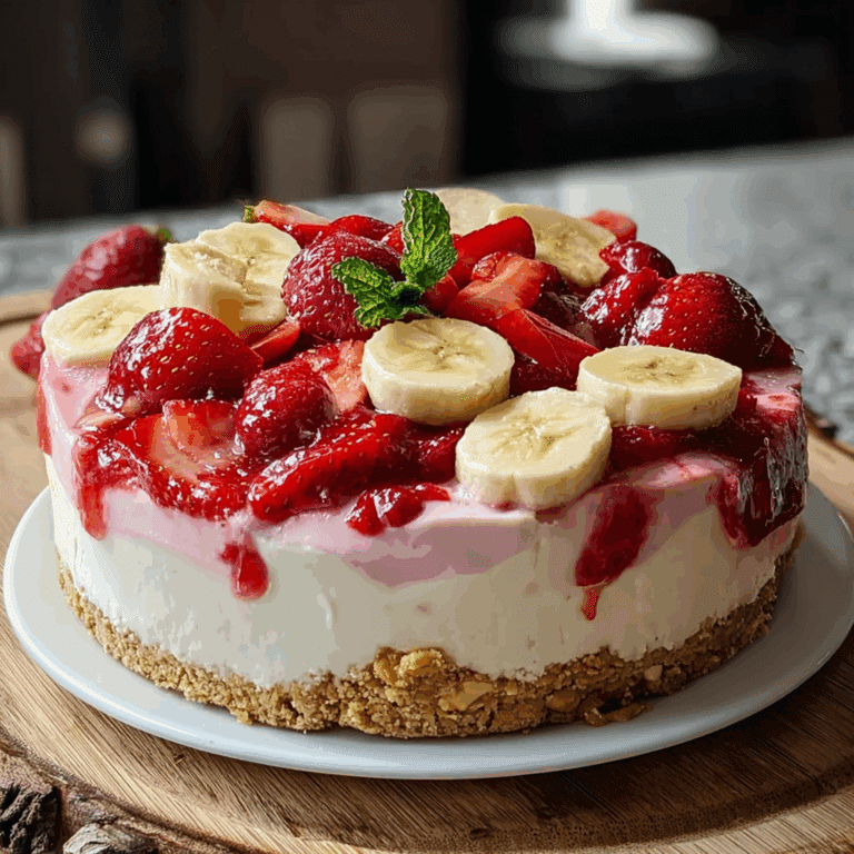 Strawberry Banana Delight Cheesecake