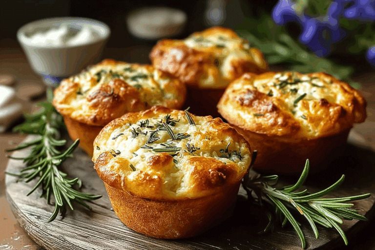 Garlic Rosemary Focaccia Muffins