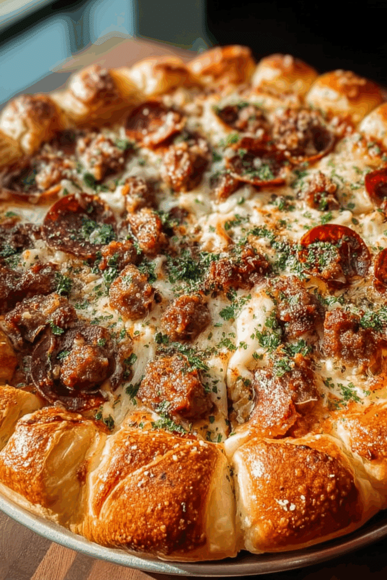 Roni Cup Meat Lovers Pizza with Garlic Knot Crust