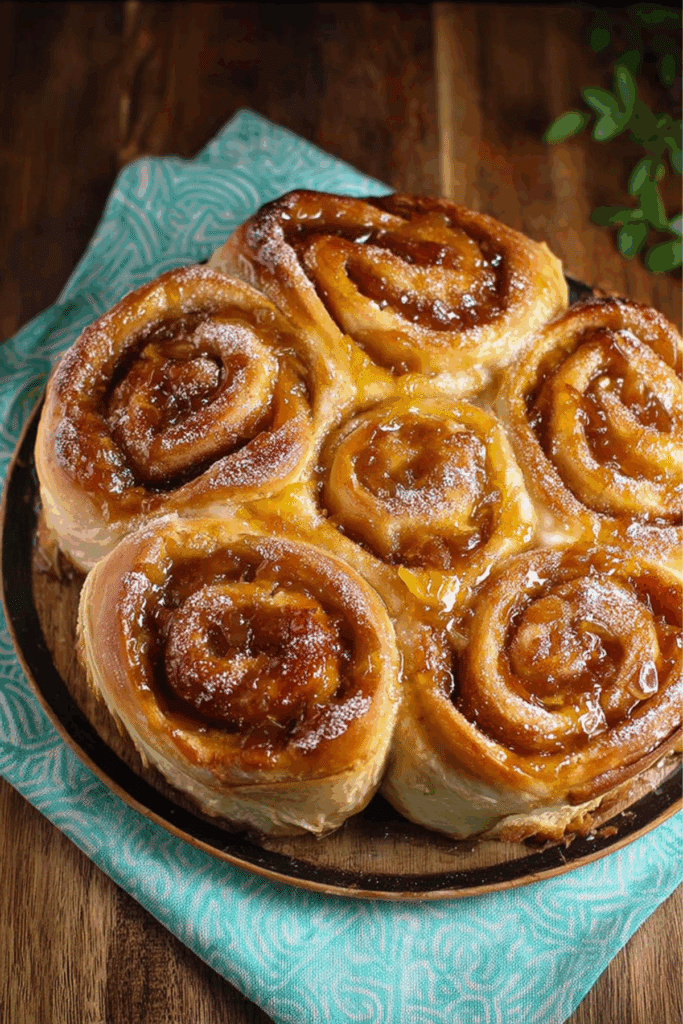 Peach Pie Cinnamon Rolls