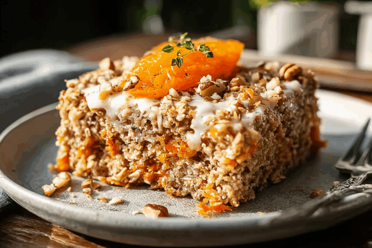 High Protein Carrot Cake Baked Oatmeal