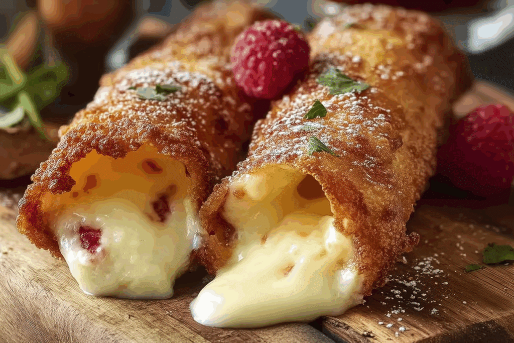 Fried Cheesecake Roll-Ups