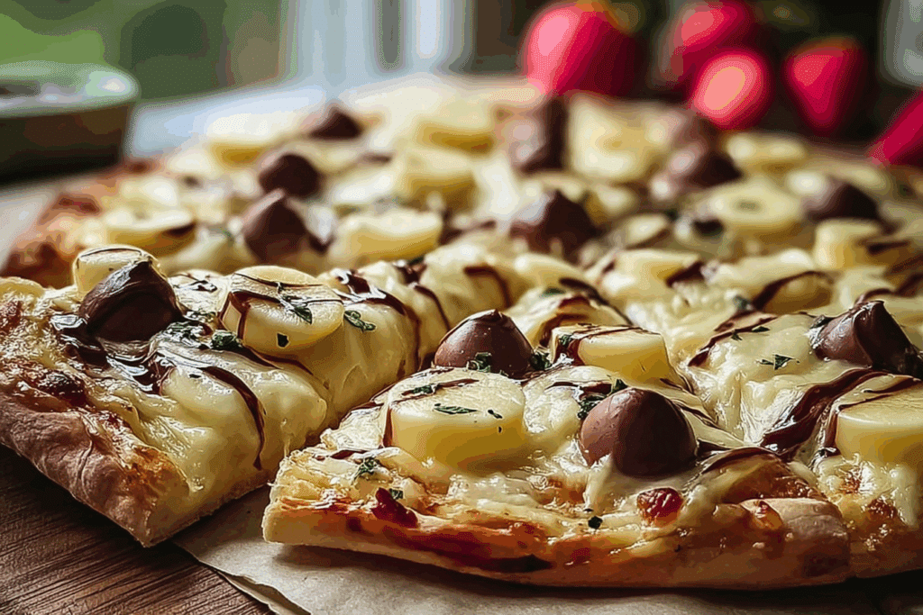 Easy White Chocolate Brownie Pizza
