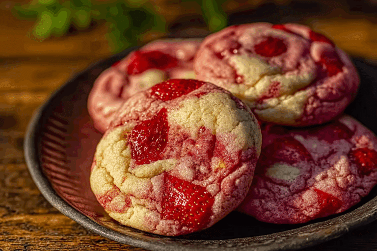 Double Strawberry Sugar Cookies