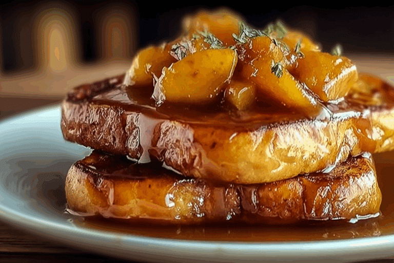 Pumpkin Pie French Toast with Homemade Pumpkin Syrup