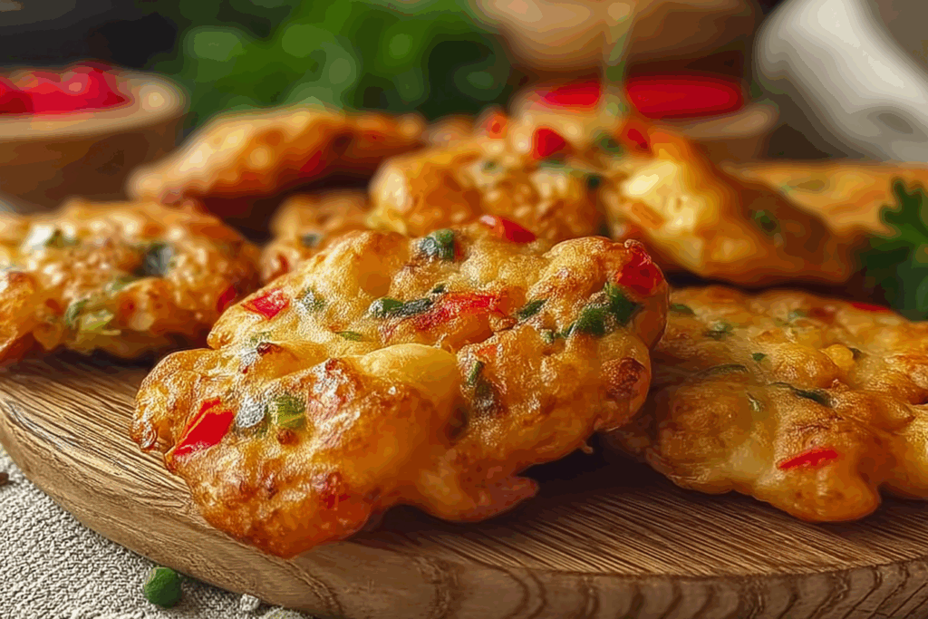 Cheesy Vegetable Fritters
