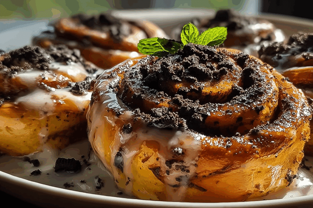Oreo-Stuffed Cinnamon Rolls