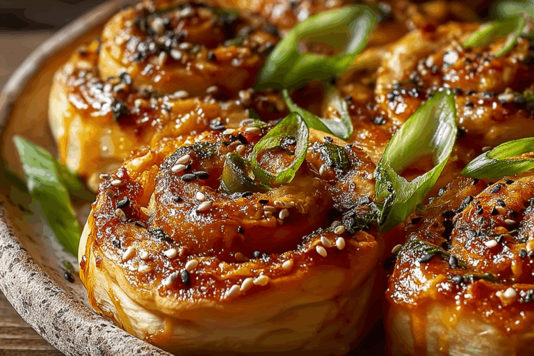 Cheesy Gochujang & Spring Onion Swirls