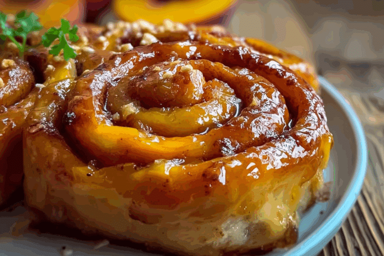 Peach Pie Cinnamon Rolls