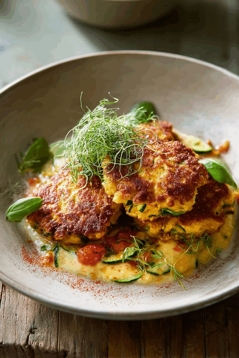 Zucchini & Polenta Fritters