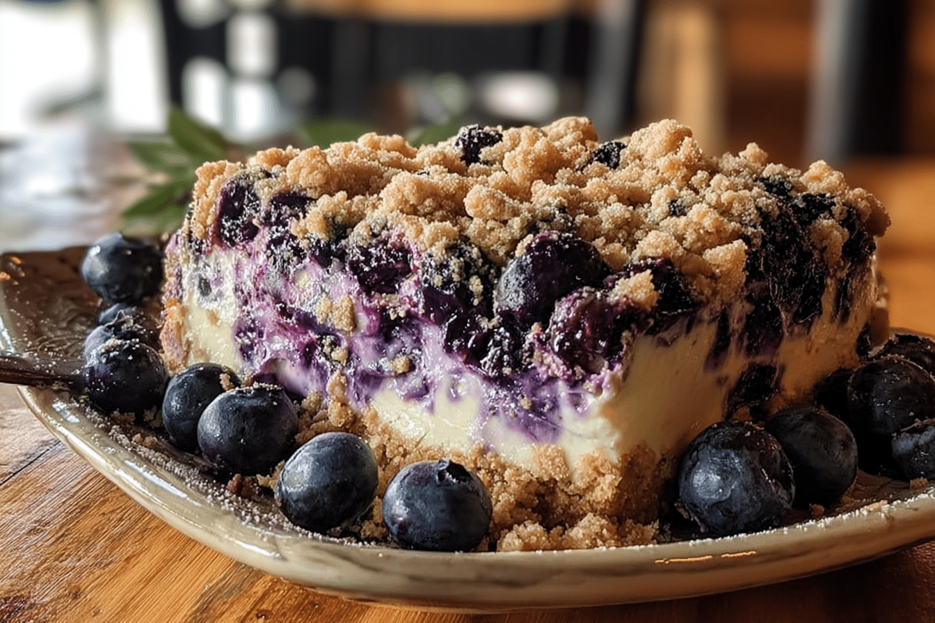 Sherry’s Blueberry Cream Cheese Crumb Cake