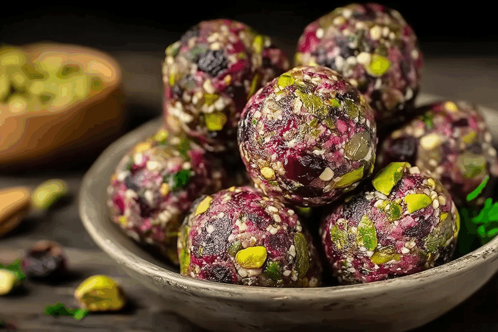 Cranberry Pistachio Energy Bites
