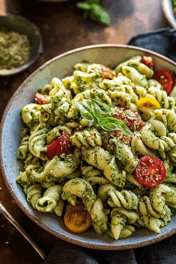 Holiday Pesto Pasta Salad