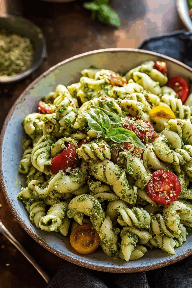 Holiday Pesto Pasta Salad