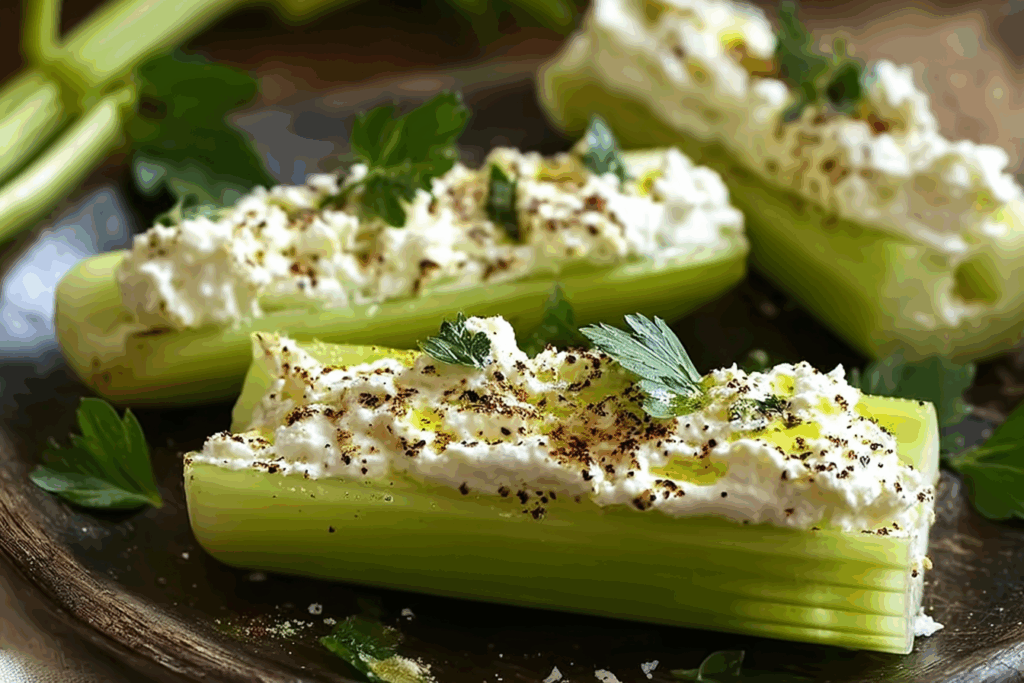 Italian Cream Cheese Stuffed Celery