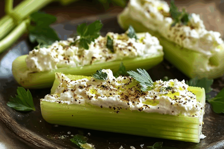 Italian Cream Cheese Stuffed Celery