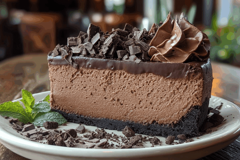 Triple Chocolate Cheesecake with Oreo Crust