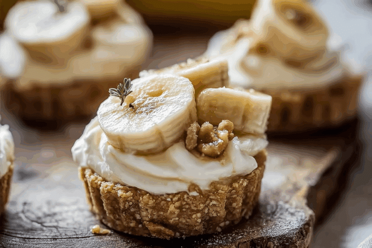 No-Bake Mini Banana Cream Pies