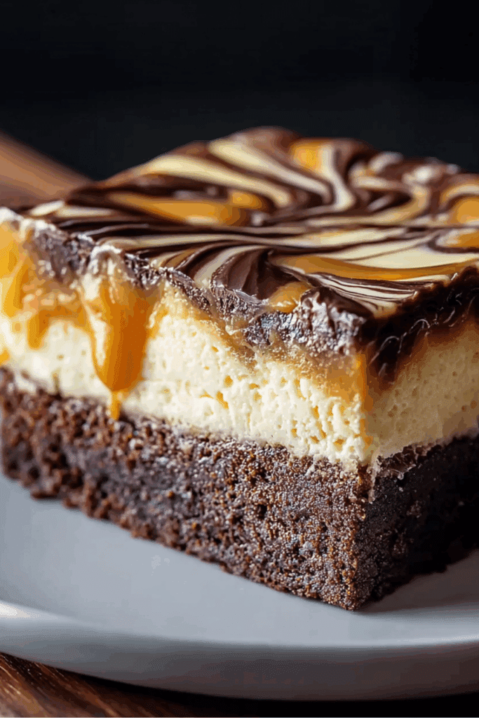 Brownie Caramel Cheesecake Swirl