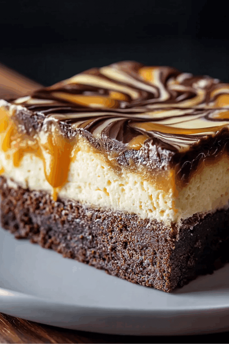 Brownie Caramel Cheesecake Swirl