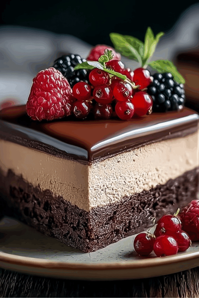 Triple Chocolate Mousse Cake