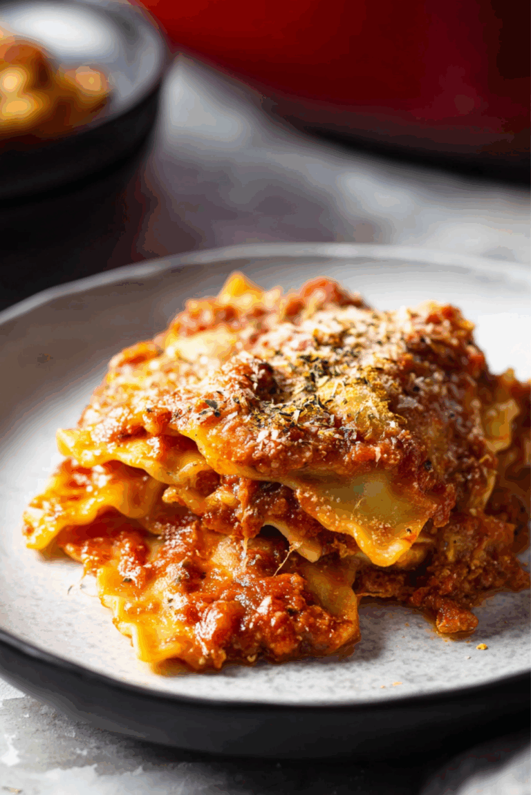 Crockpot Ravioli Lasagna