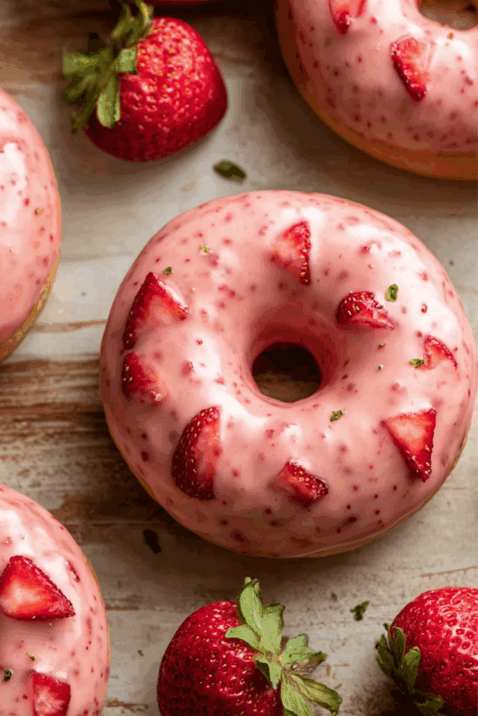 Strawberry Glazed Donuts