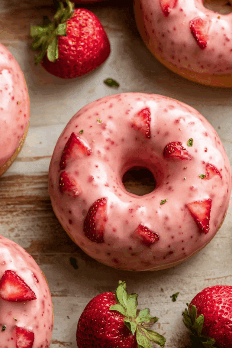 Strawberry Glazed Donuts