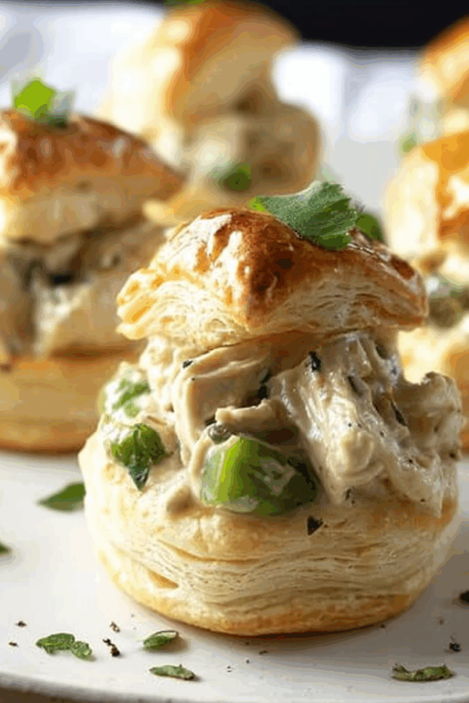 Chicken Salad in Puff Pastry Cups