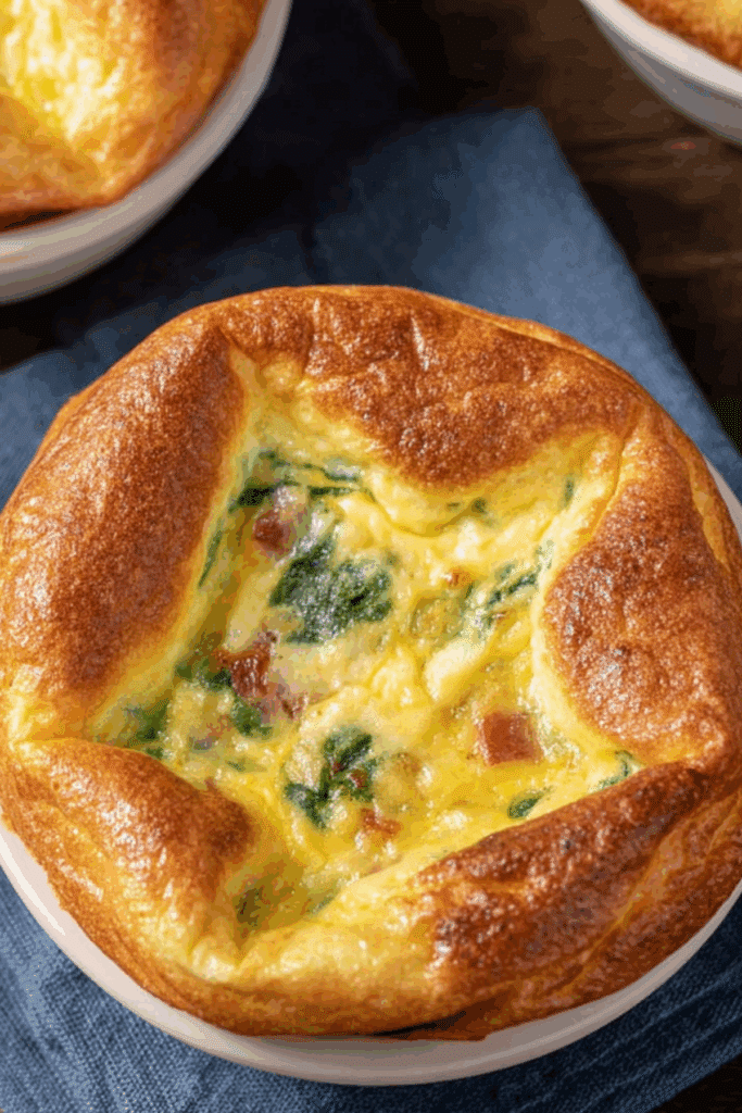 Spinach and Cheese Egg Soufflé