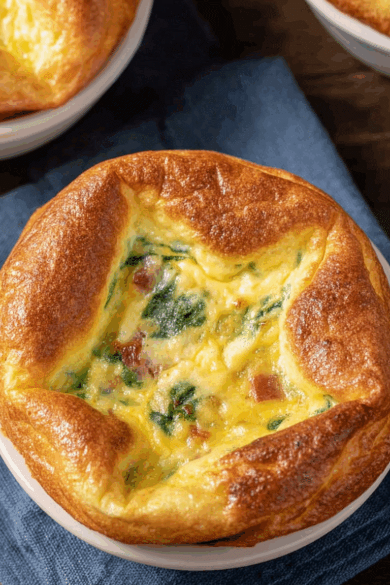 Spinach and Cheese Egg Soufflé