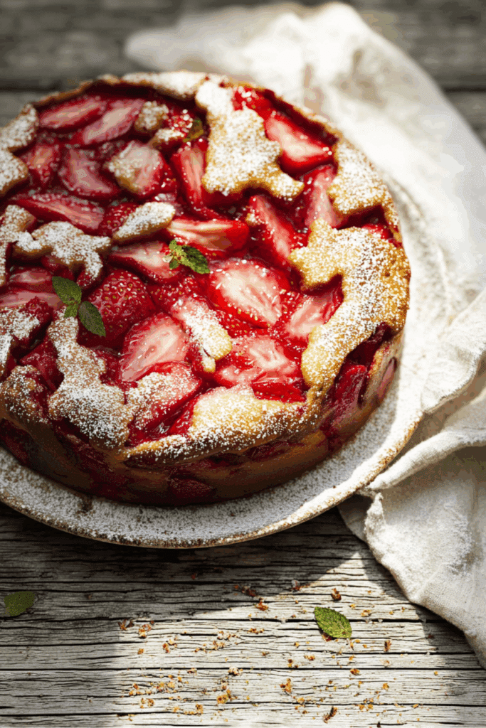Strawberry ricotta cake