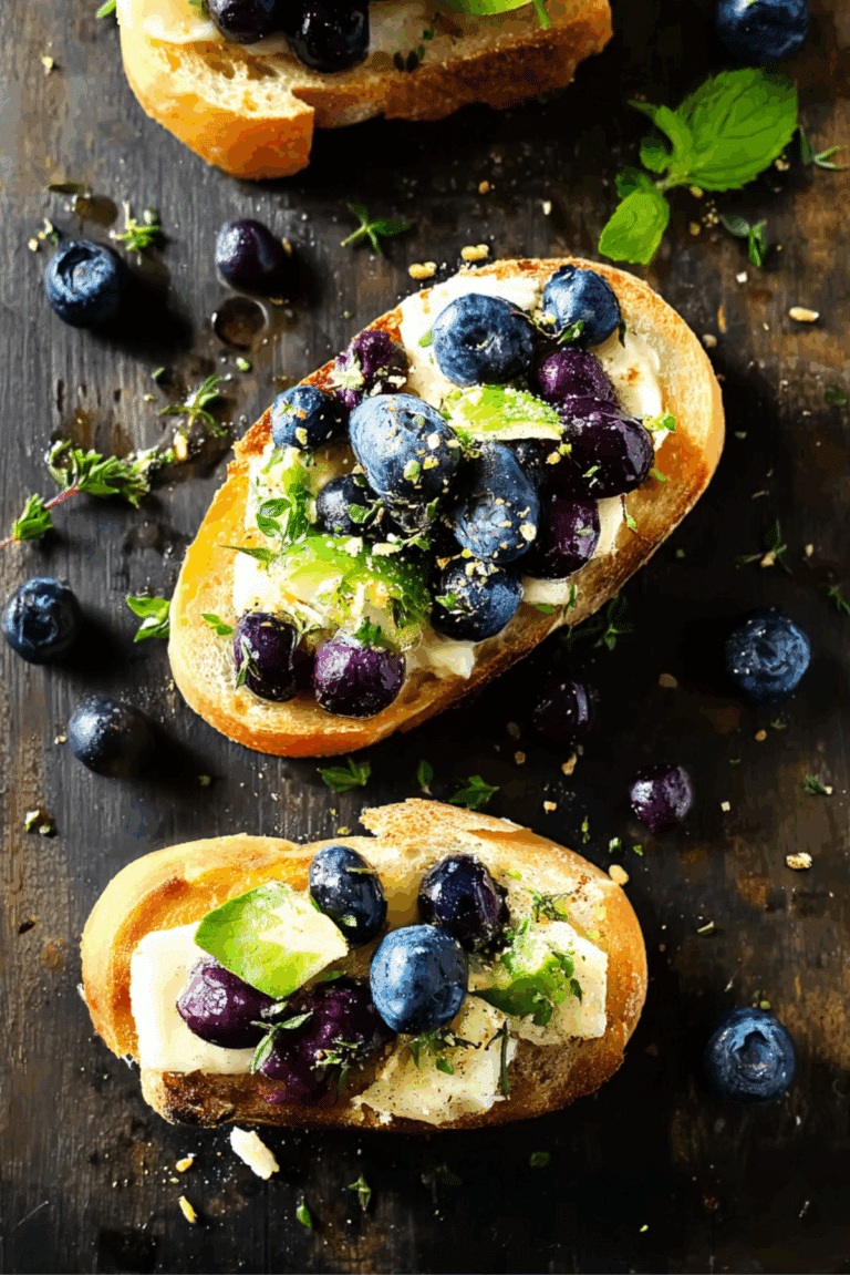 Blueberry Brie Bruschetta